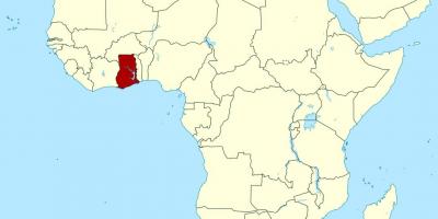 Mapa ng africa pagpapakita ng ghana