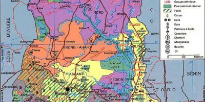 Ghana kalsada mapa ng mga direksyon