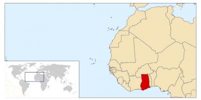 Ghana lokasyon sa mapa ng mundo