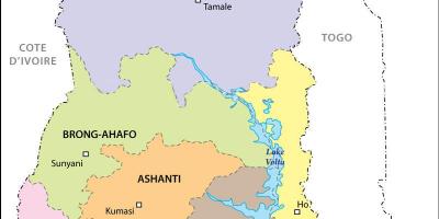 Mapa ng pampulitika ghana